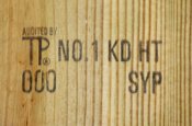 Example of Southern Pine grade marks